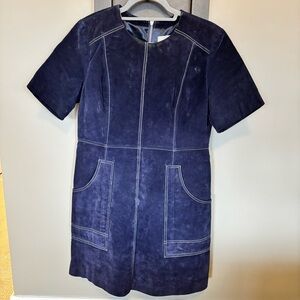 ASOS Suede Blue Mini Dress - size 12